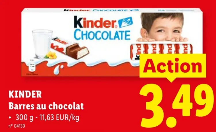 Offre: Barres au chocolat