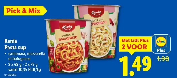 Aanbieding: Pasta cup