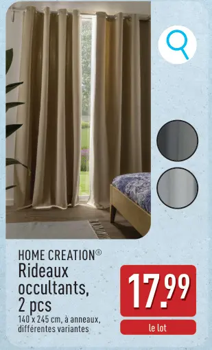 Offre: Rideaux occultants