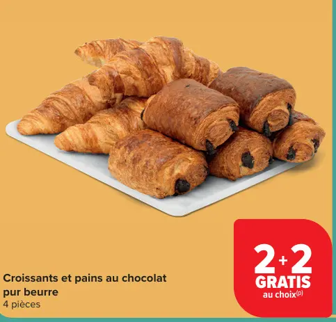 Offre: Croissants et pains au chocolat