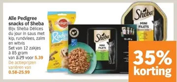 Aanbieding: Alle Pedigree snacks of Sheba