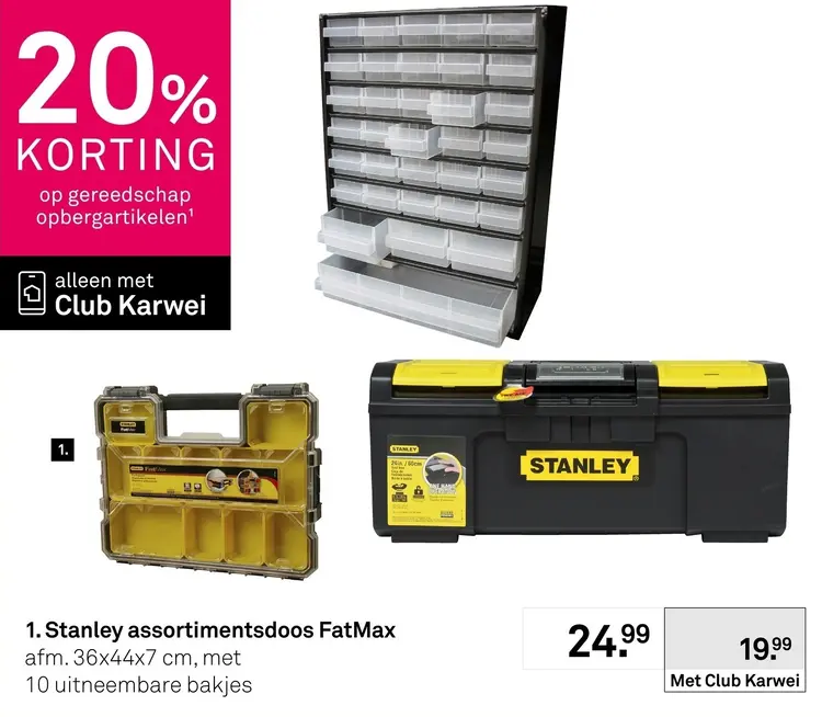 Aanbieding: Stanley assortimentsdoos FatMax