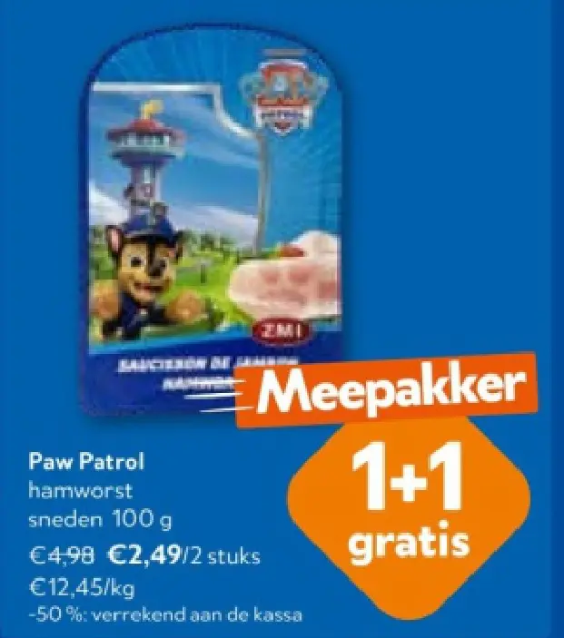 Promotie: hamworst sneden