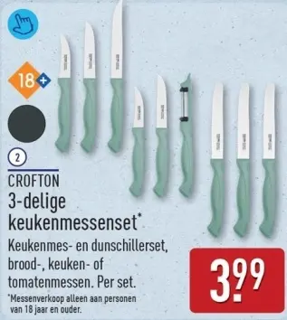 Aanbieding: 3-delige keukenmessenset
