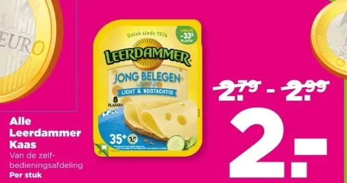 Aanbieding: Leerdammer Kaas Jong Belegen