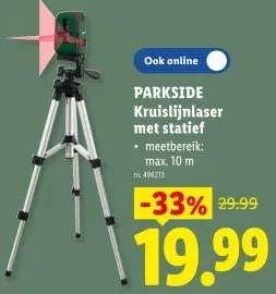 Promotie: PARKSIDE Kruislijnlaser met statief