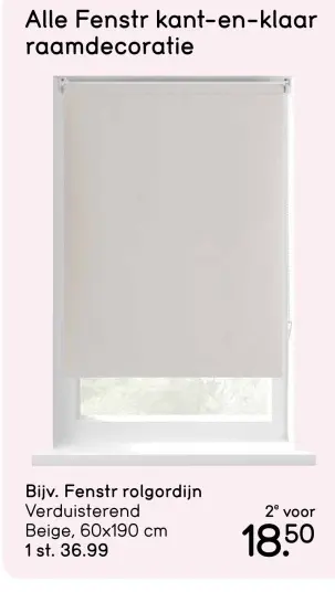 Aanbieding: Fenstr rolgordijn Verduisterend Beige