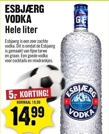 Aanbieding: Esbjaerg Vodka 100 cl