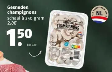 Aanbieding: Gesneden champignons