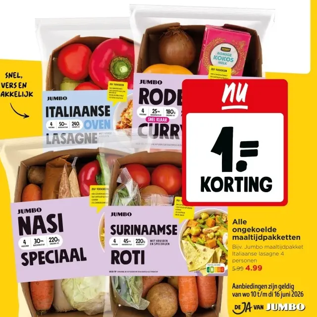 Aanbieding: Vegetarische kipstukjes of plantaardig gehakt, balletjes of shoarma