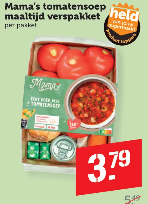 Aanbieding: Mama's tomatensoep maaltijd verspakket