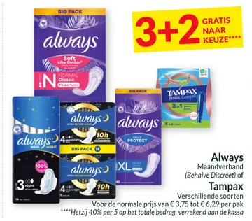 Aanbieding: Always of Tampax