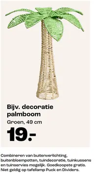 Aanbieding: Decoratie Palmboom Groen