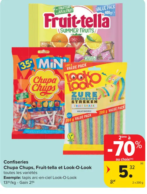 Offre: Chupa Chups, Fruit-tella et Look-O-Look