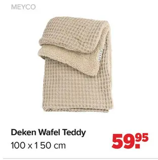 Aanbieding: Deken Wafel Teddy