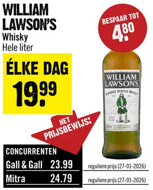 Aanbieding: William Lawson's Whisky 100 cl