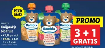 Aanbieding: Knijpzakje bio fruit