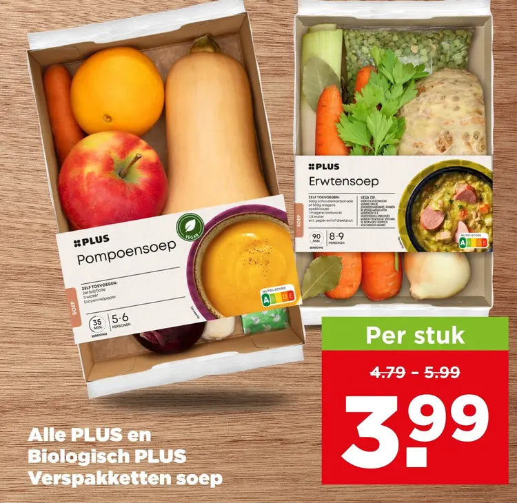 Aanbieding: Alle PLUS en Biologisch PLUS Verspakketten soep