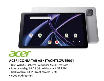 Aanbieding: Acer iconia tab a8 - itacntlgwee001