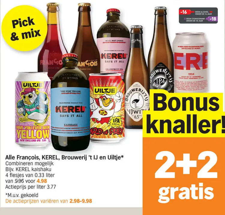 Promotie: Alle François, KEREL, Brouwerij 't IJ en Uiltje
