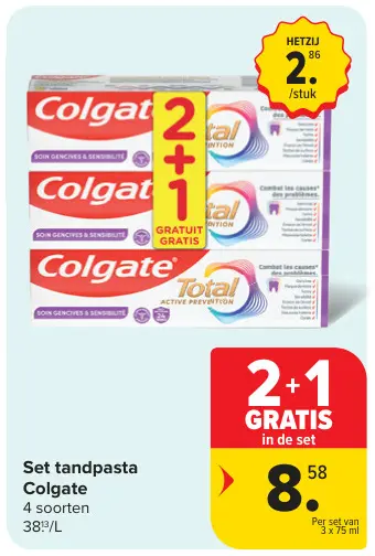 Promotie: Set tandpasta