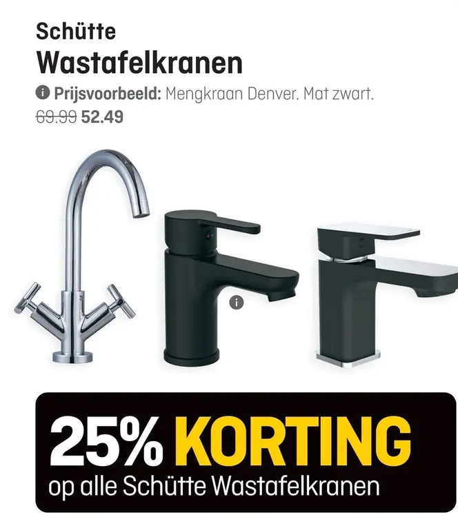 Aanbieding: Wastafelkranen