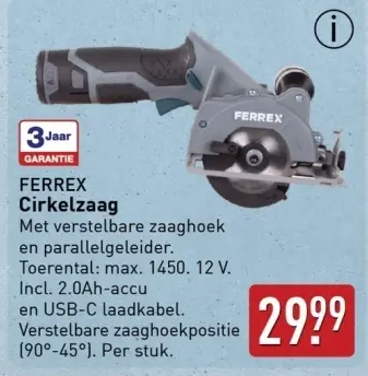 Aanbieding: FERREX Cirkelzaag