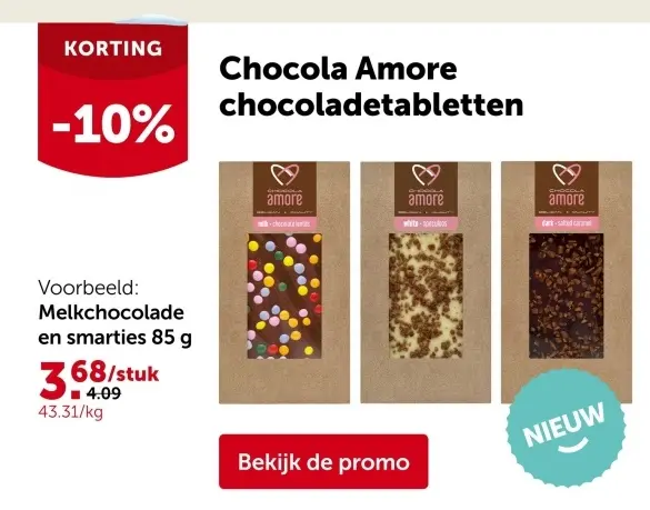 Promotie: Chocola Amore chocoladetabletten