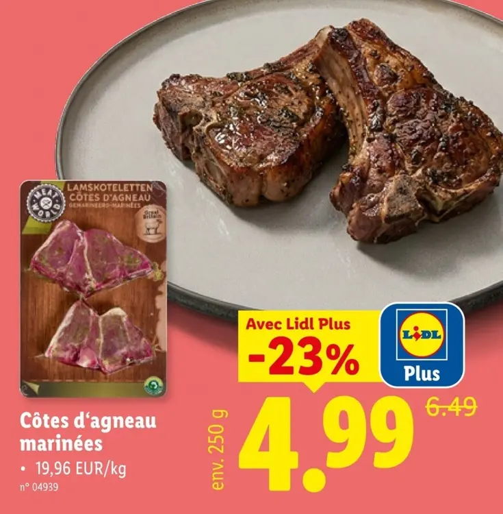 Offre: Côtes d'agneau marinées