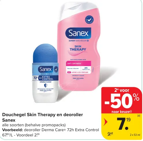 Promotie: Douchegel Skin Therapy en deoroller