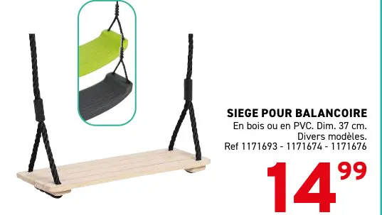 Offre: Siege pour balancoire