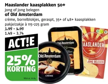 Aanbieding: Maaslander kaasplakken 50+of Old Amsterdam