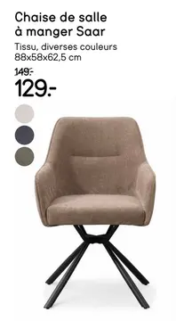 Offre: Chaise de salle à manger Saar - taupe