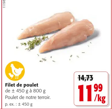Offre: Filet de poulet