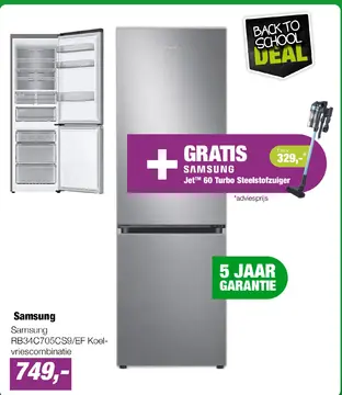 Aanbieding: Samsung RB34C705CS9/EF Koel-vriescombinatie