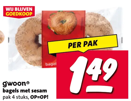Aanbieding: bagels met sesam