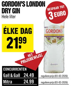 Aanbieding: Gordon's London Dry Gin 100 cl