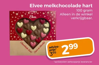 Aanbieding: melkchocolade hart
