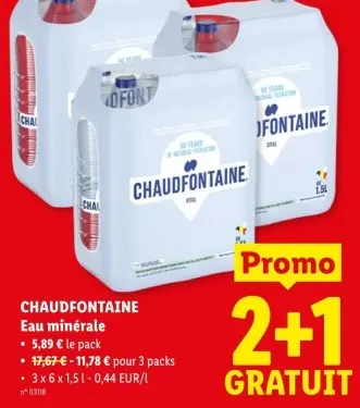 Offre: Eau minérale