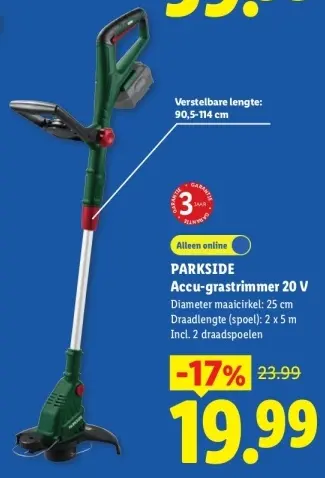 Aanbieding: Accu-grastrimmer 20 V