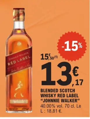 Aanbieding: Blended scotch whisky red label