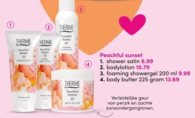 Aanbieding: Peachful sunset