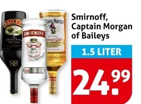 Smirnoff, Captain Morgan of Baileys