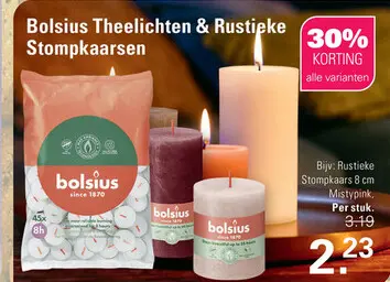 Aanbieding: Theelichten & Rustieke Stompkaarsen