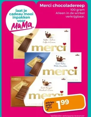 Aanbieding: chocoladereep