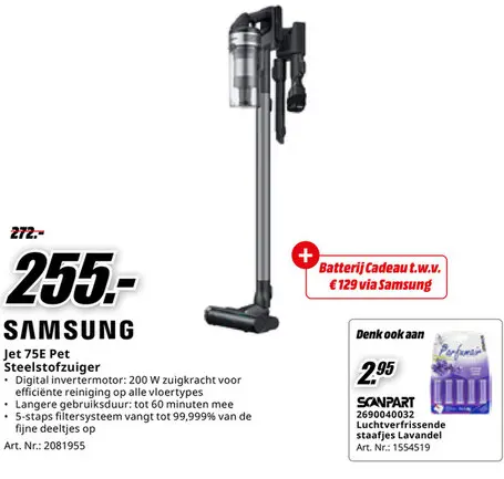 Promotie: Jet 75E Pet Steelstofzuiger