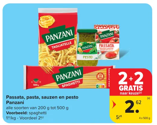 Promotie: Passata, pasta, sauzen en pesto