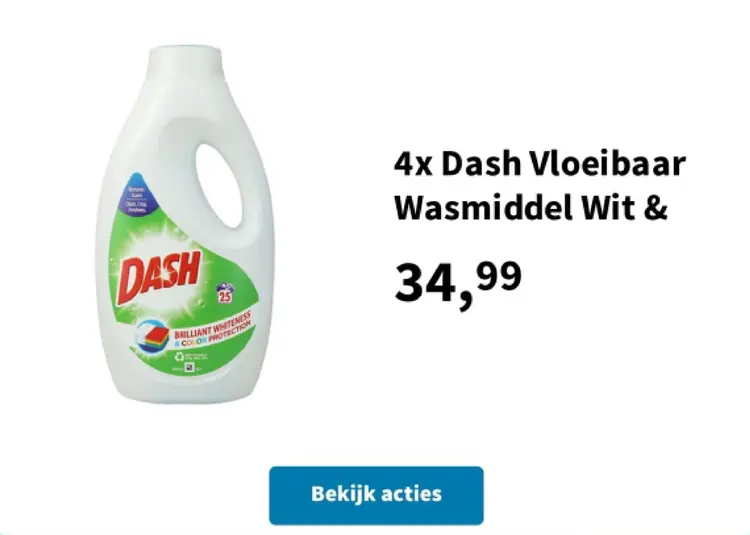 Promotie: Dash Vloeibaar Wasmiddel Wit