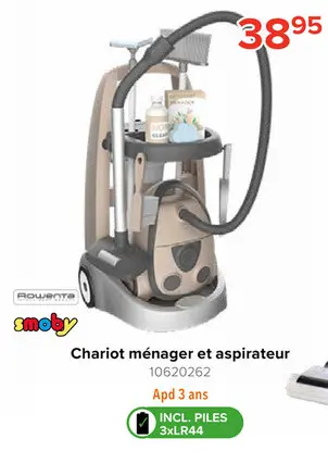 Offre: Chariot ménager et aspirateur