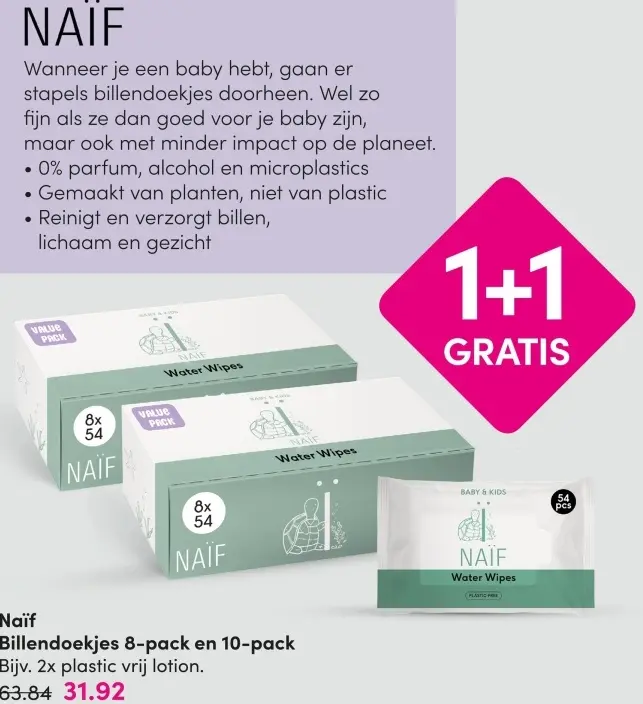 Aanbieding: Billendoekjes 8-pack en 10-pack